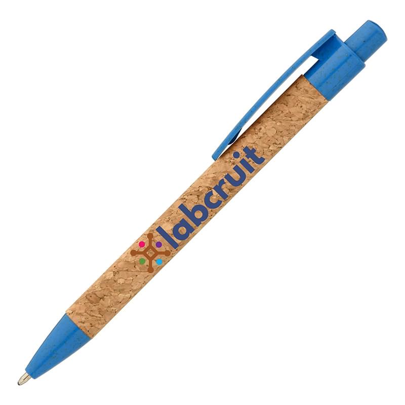 Bali Cork Pen with Wheat Plastic Trim - ColorJet