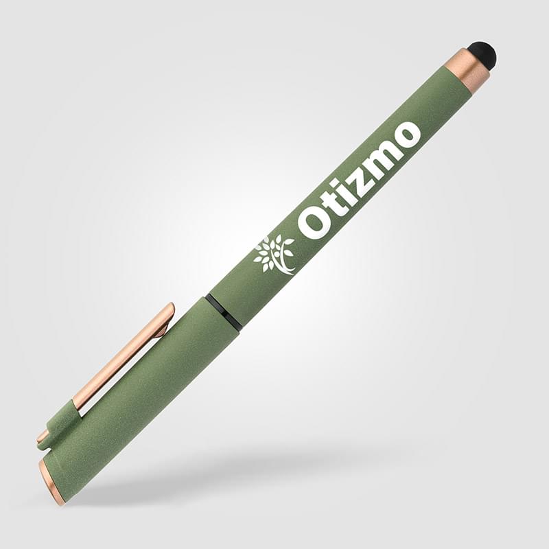 York Recycled Plastic Bronze Trim Stylus Gel Pen