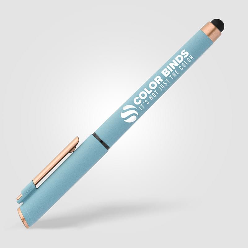 York Recycled Plastic Bronze Trim Stylus Gel Pen