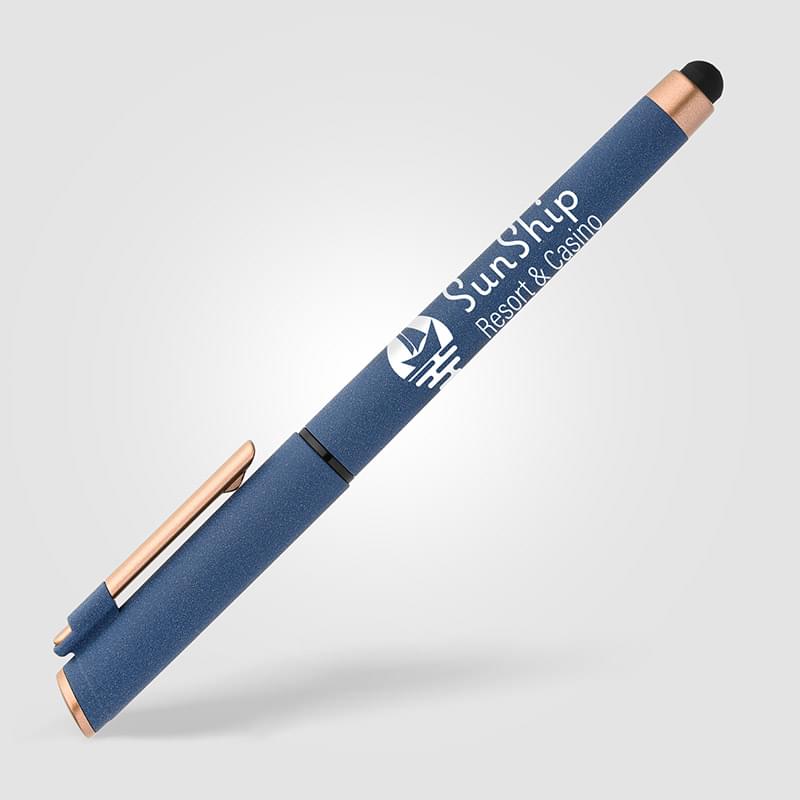 York Recycled Plastic Bronze Trim Stylus Gel Pen