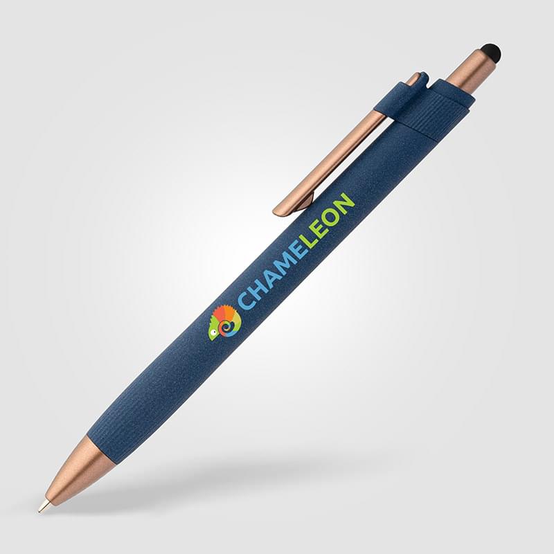 York Recycled Plastic Bronze Trim Stylus Ballpoint Pen -ColorJet