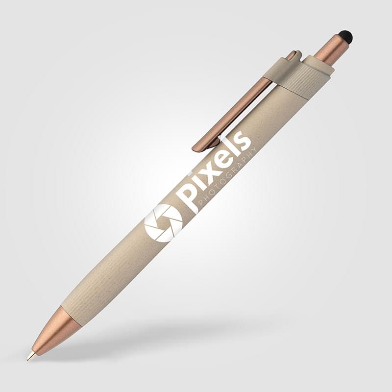 York Recycled Plastic Bronze Trim Stylus Ballpoint Pen