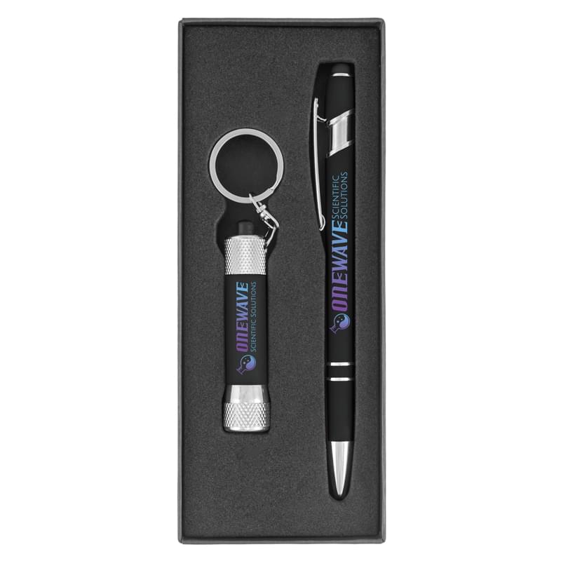 Ellipse & Chroma Softy - ColorJet - Full Color Metal Pen & Flashlight Gift Set