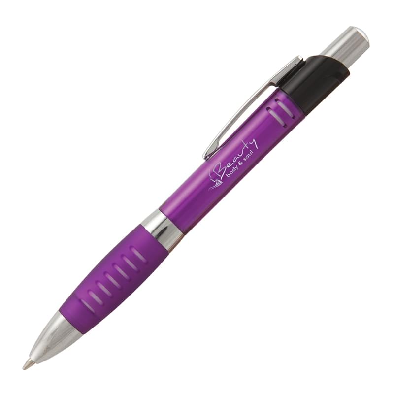 Tenso Ballpoint w/ Slit Grip & Wide Silver Band Pen 5