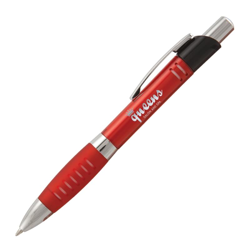Tenso Ballpoint w/ Slit Grip & Wide Silver Band Pen 4