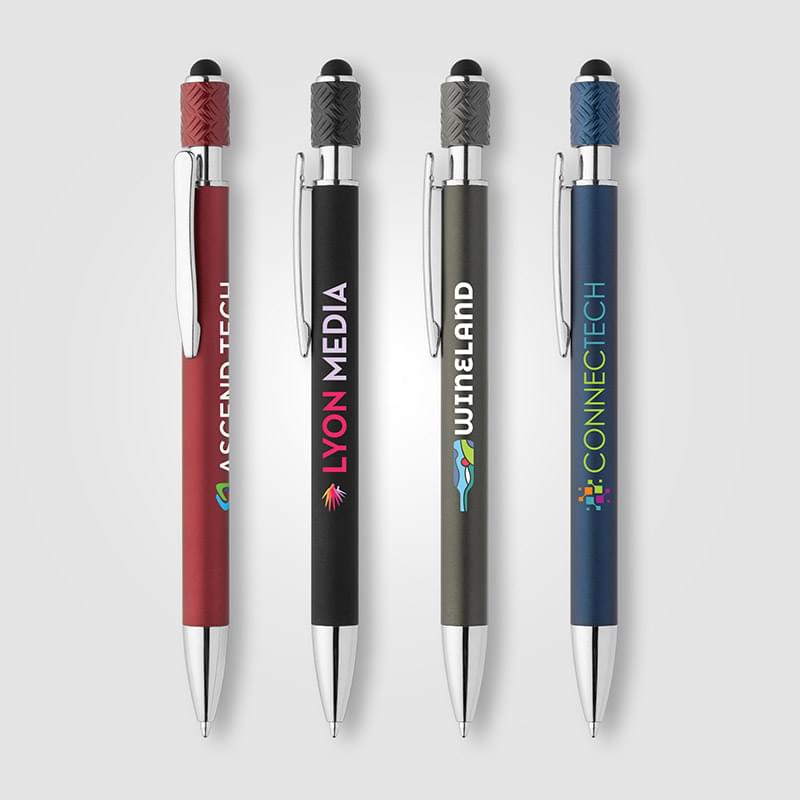 Wave  Aluminum Spinner Stylus Pen - ColorJet