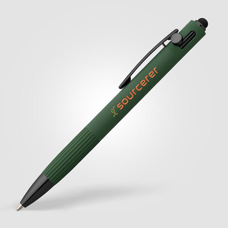 Saga Recycled Aluminum Bolt Action Stylus Pen -ColorJet