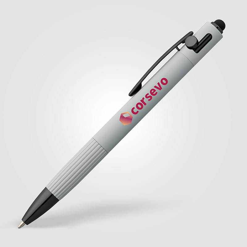 Saga Recycled Aluminum Bolt Action Stylus Pen -ColorJet