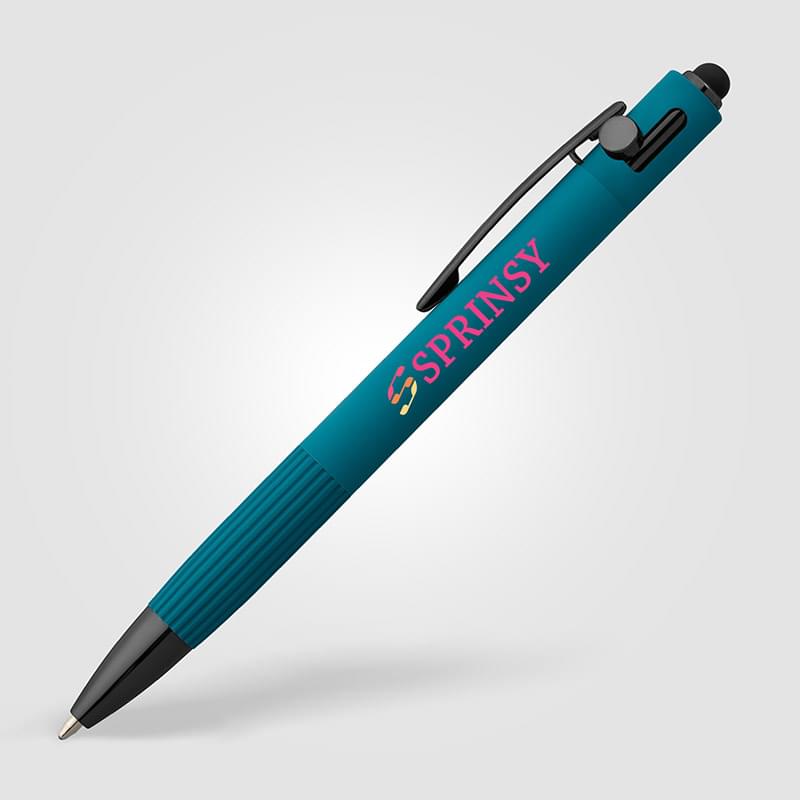 Saga Recycled Aluminum Bolt Action Stylus Pen -ColorJet