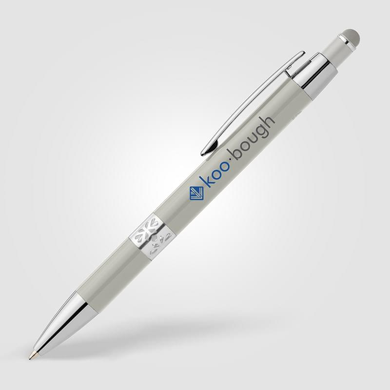 Adorn Recycled Aluminum Chrome Trim Stylus Pen - ColorJet