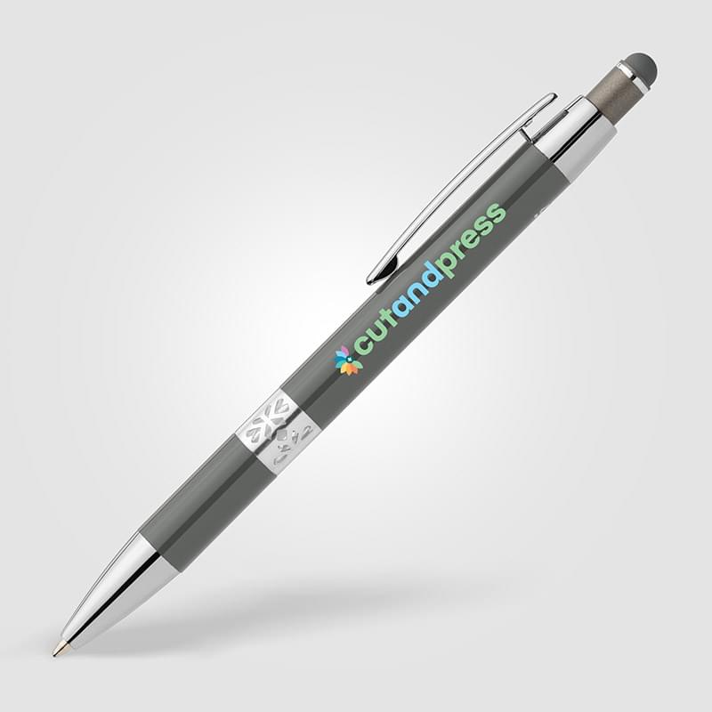 Adorn Recycled Aluminum Chrome Trim Stylus Pen - ColorJet