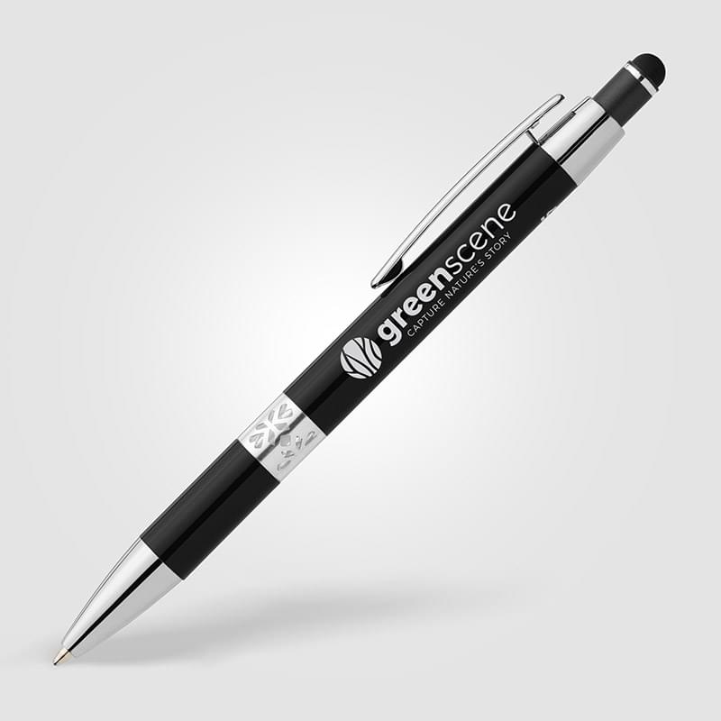 Adorn Recycled Aluminum Chrome Trim Stylus Pen