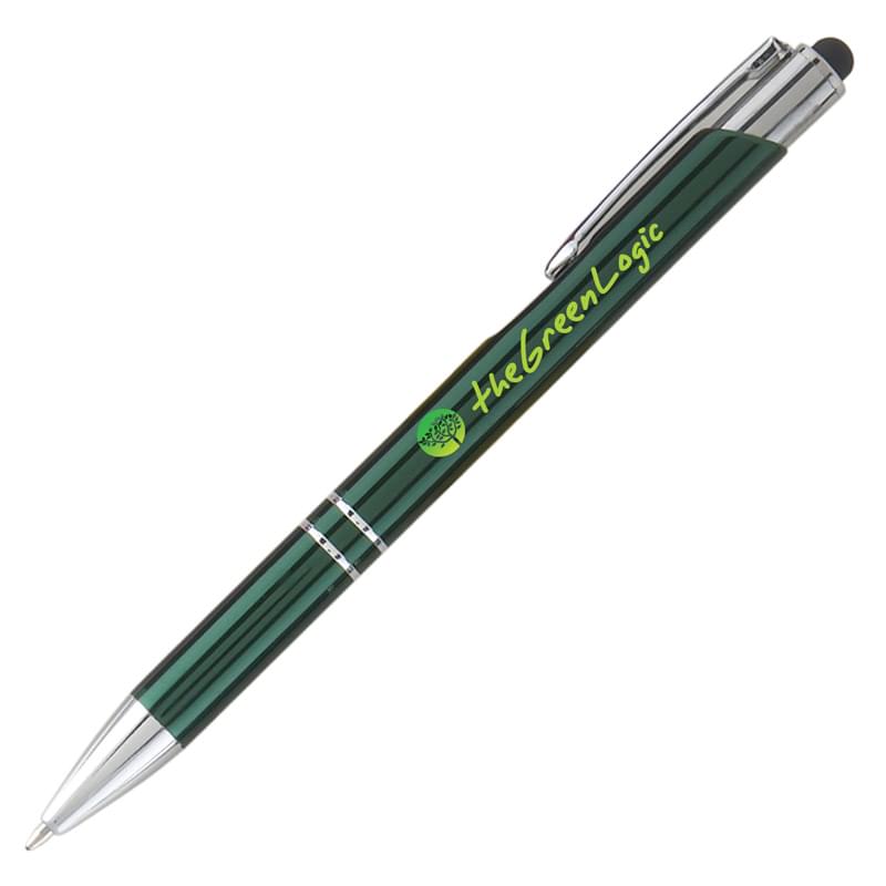 Tres-Chic w/Stylus - ColorJet - Full Color Metal Pen