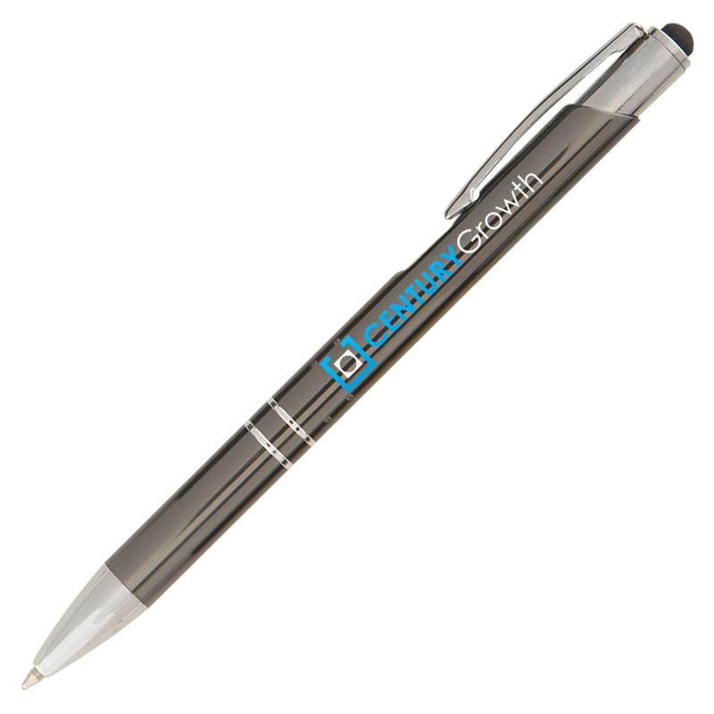 Tres-Chic w/Stylus - ColorJet - Full Color Metal Pen