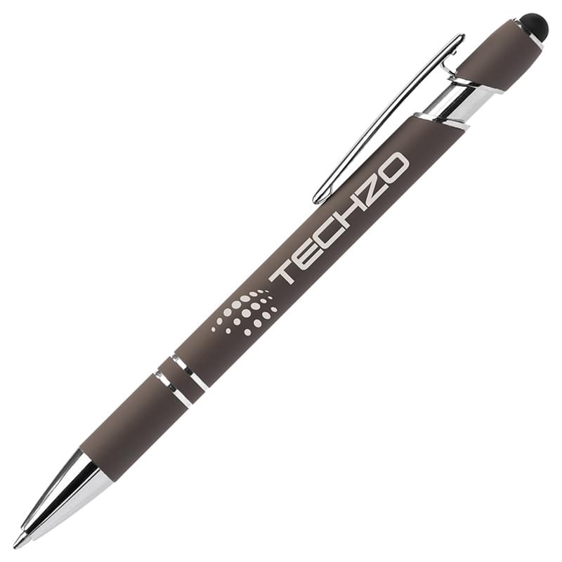 Ellipse Softy Recycled Aluminum Pen w/ Stylus + Anti-Fraud Ink - Laser