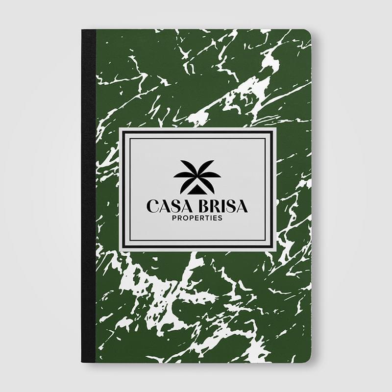 Slate FSC Paper Marble Hardcover Composition Notebook – A5