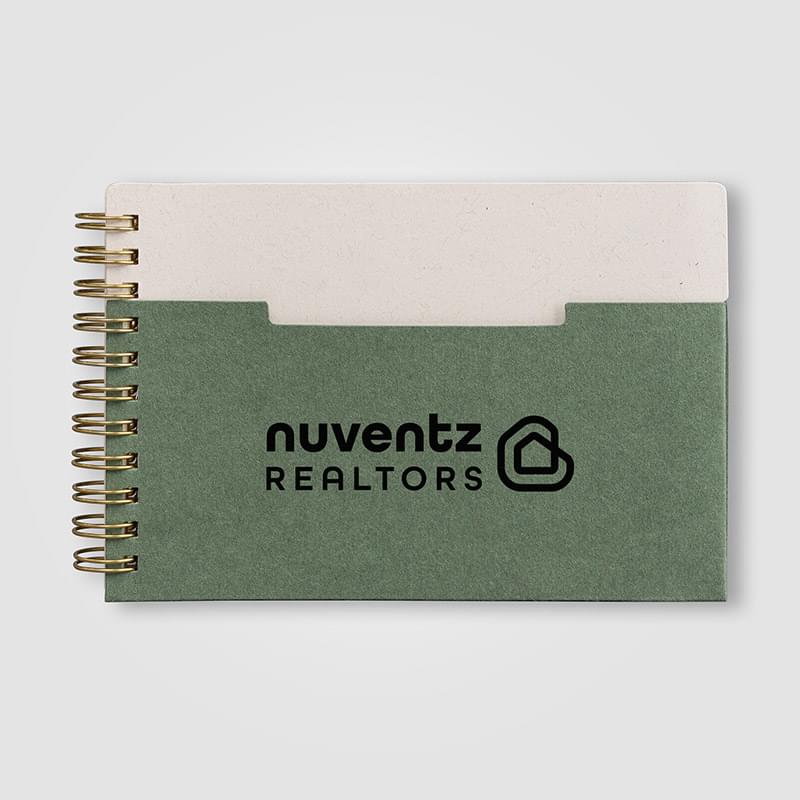 Lino FSC Paper Spiral Binding Horizontal Pocket Notebook - A6