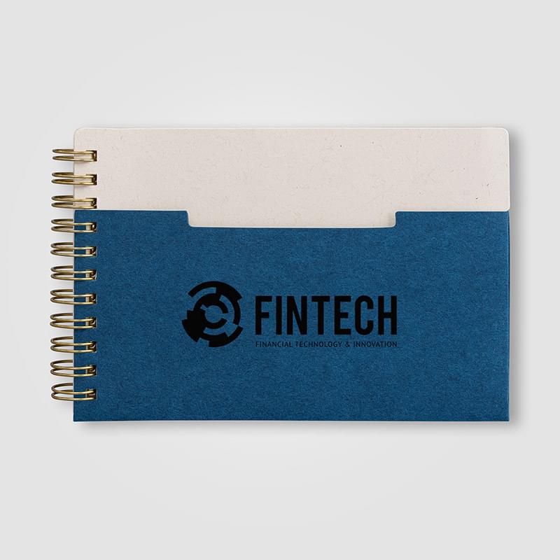 Lino FSC Paper Spiral Binding Horizontal Pocket Notebook - A6