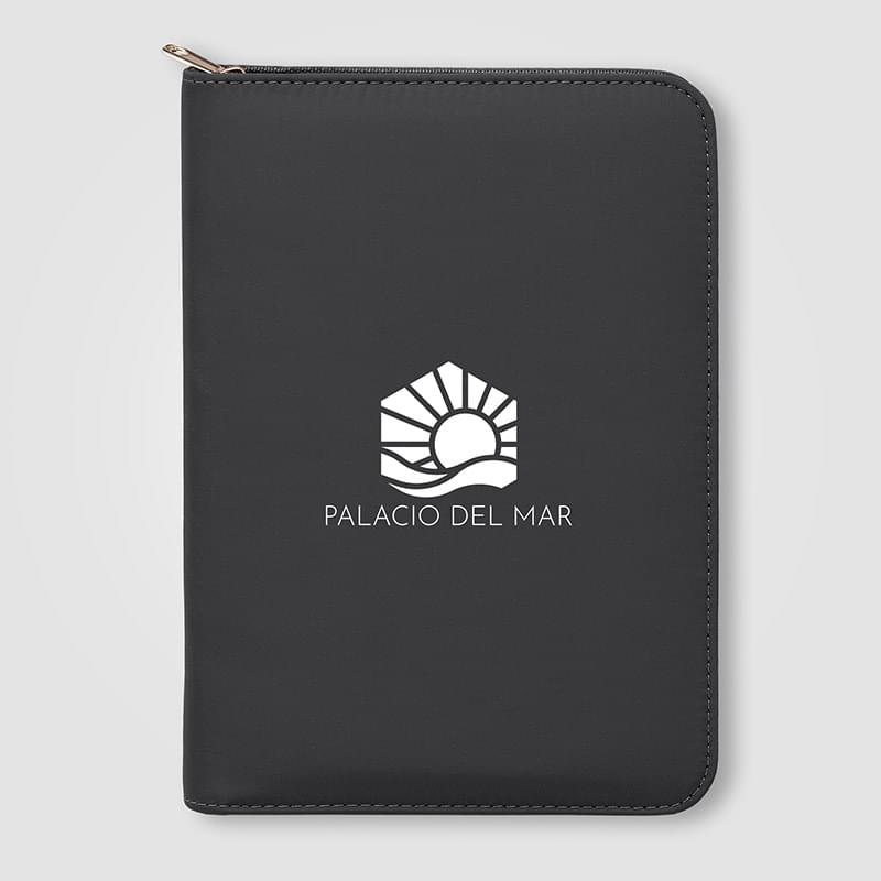 Aurelia Recycled Gold Zipper Portfolio - A5