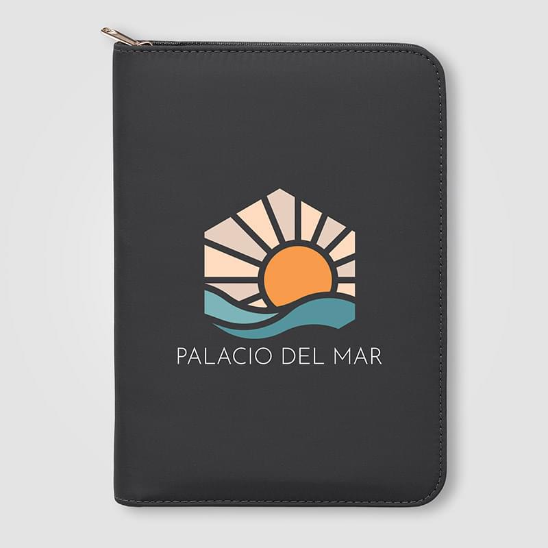 Aurelia Recycled Gold Zipper Portfolio - A5 - Transfer