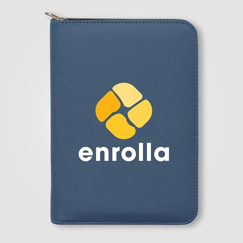 Aurelia Recycled Gold Zipper Portfolio - A5 - Transfer