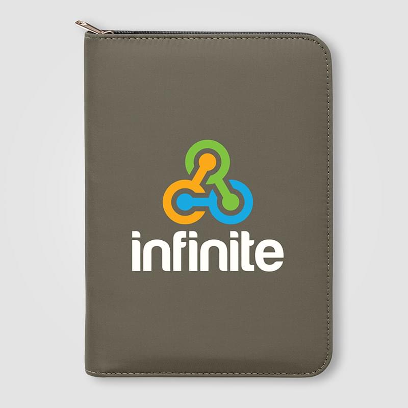 Aurelia Recycled Gold Zipper Portfolio - A5 - Transfer