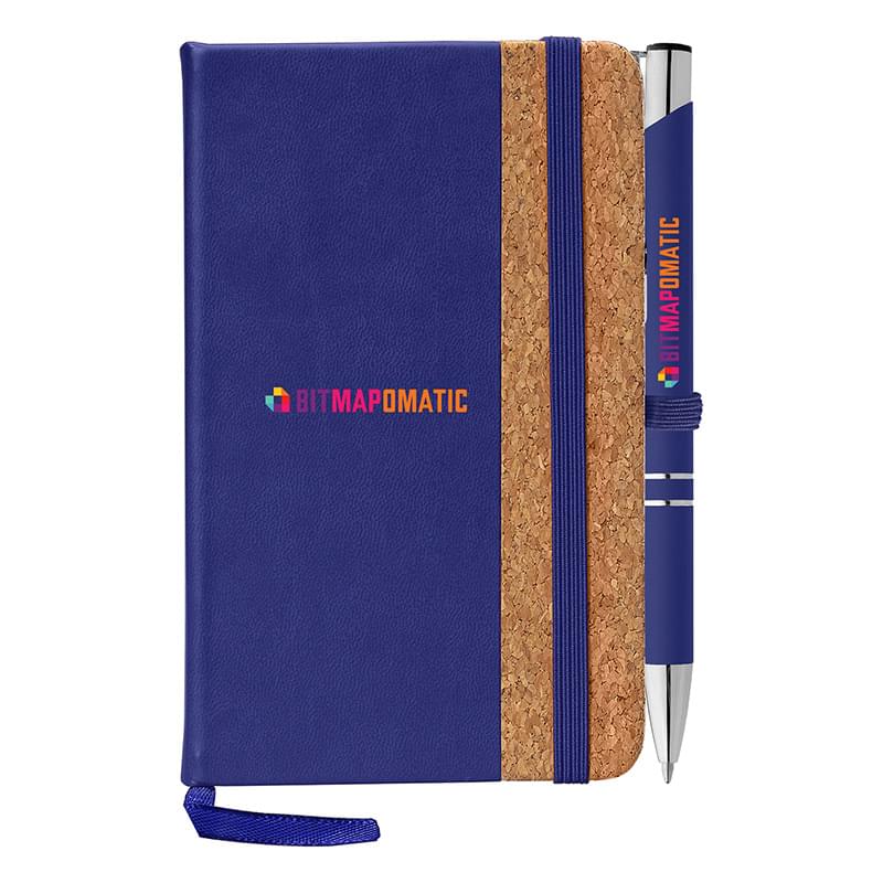 Miller Cork Notebook & Tres-Chic Pen Gift Set - ColorJet