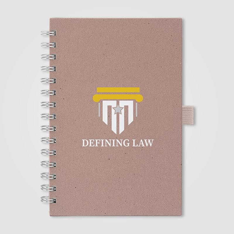 Terra Recycled Milk Carton Hard Cover Spiral Notebook - A5 - ColorJet