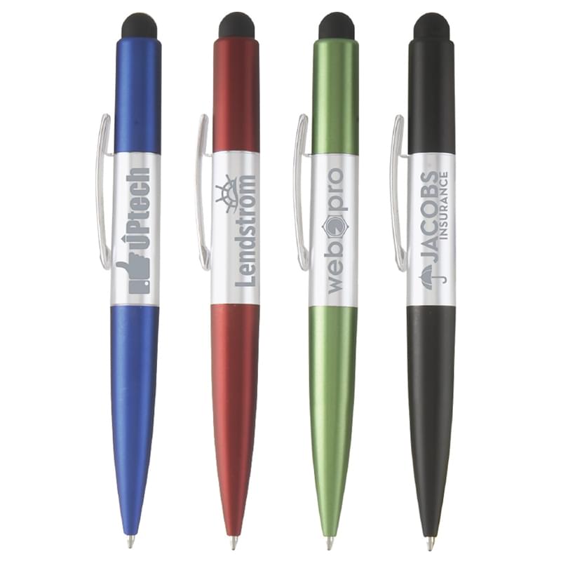 Disco Stylus Pen with LED Rainbow Strobe Logo