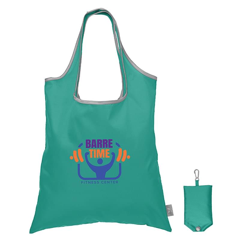 Santorini RPET - Recycled Foldaway Shopping Tote Bag - ColorJet