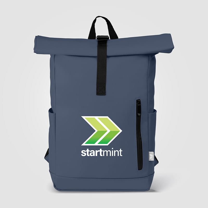 Malmö rPET  Waterproof Zipper 15-Inch Laptop Rolltop Backpack – 12L - Heat Transfer