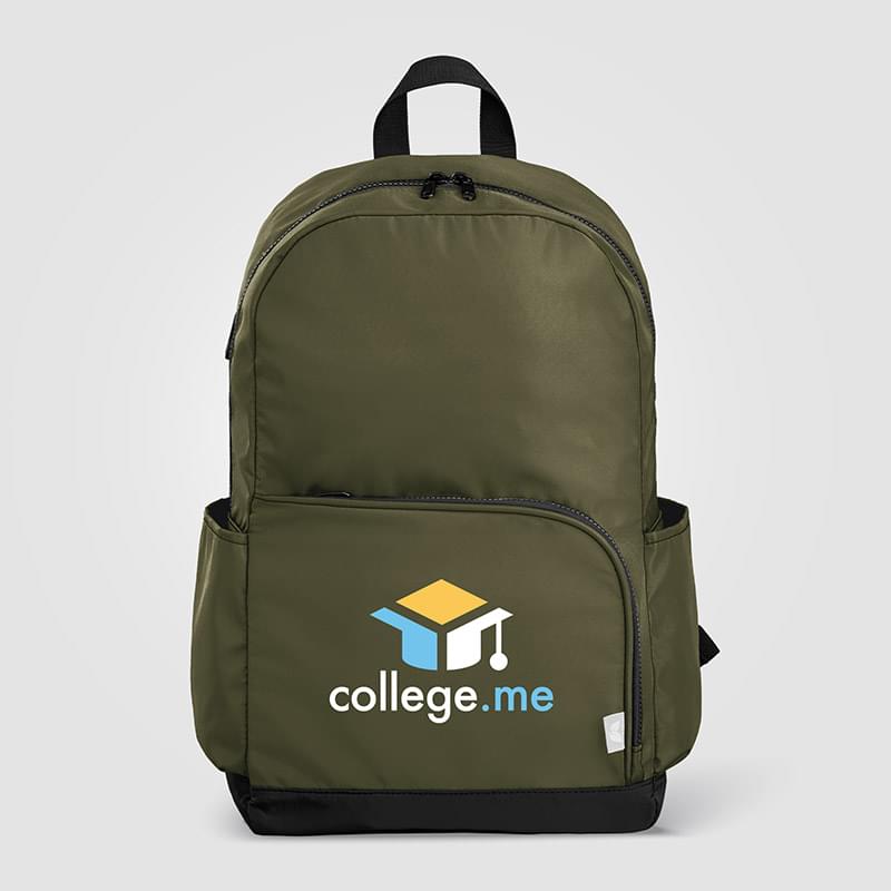 Kora rPET Dual Pocket Gold-Zip 15 Inch Laptop Backpack - 20L - Heat Transfer