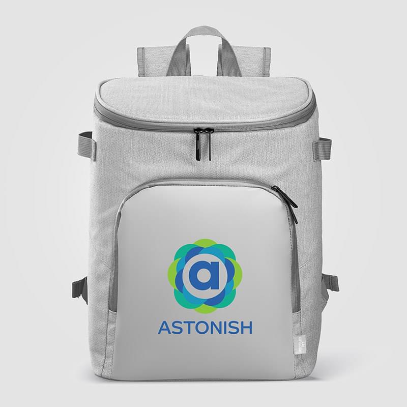 City Pack rPET PEVA Lined Cooler Backpack - 21L -Heat Transfer