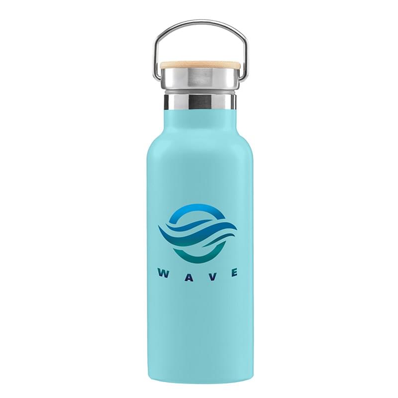  17 oz. Double Wall Stainless Steel Bottle with Bamboo Cap