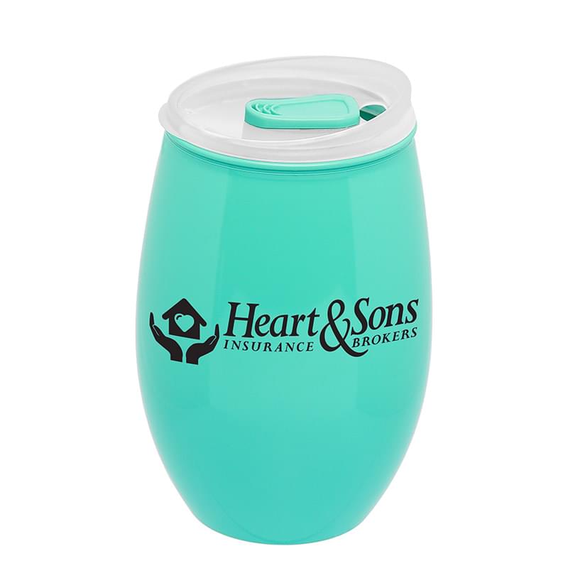 16 oz Tritan Stemless Wine Cup with Lid 3