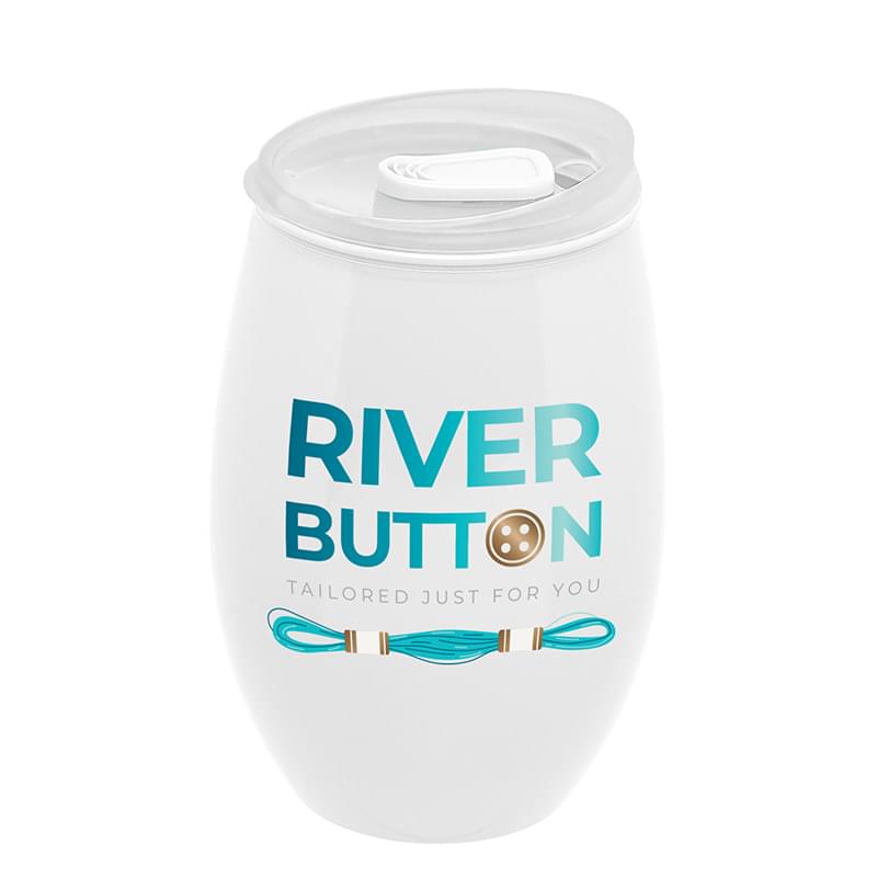 16 oz Tritan Stemless Wine Cup with Lid- Full color 6