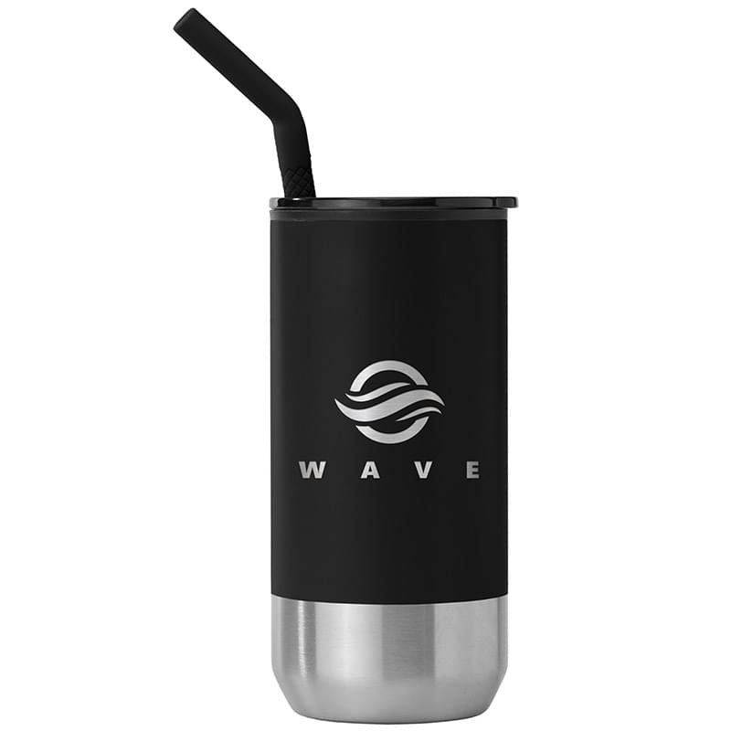 Atlantis - 16 oz. Double Wall Tumbler - Stainless with Recycled RPP Inner - Laser