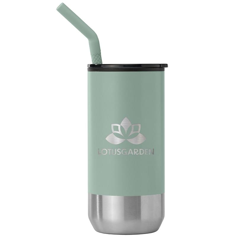 Atlantis - 16 oz. Double Wall Tumbler - Stainless with Recycled RPP Inner - Laser