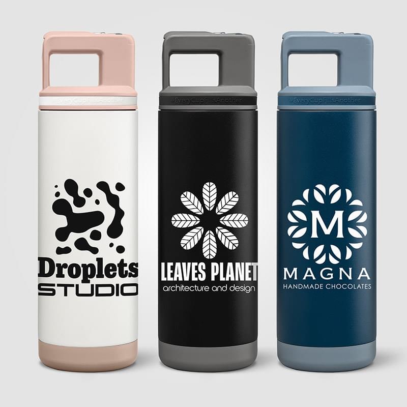 Grosche Alpine Stainless Steel Removable Straw Flip n' Sip Bottle - 20oz