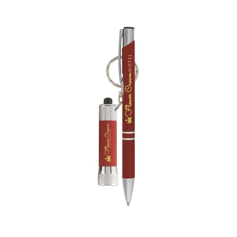 Chic & Chroma Softy - Metal Pen & Flashlight Gift Set