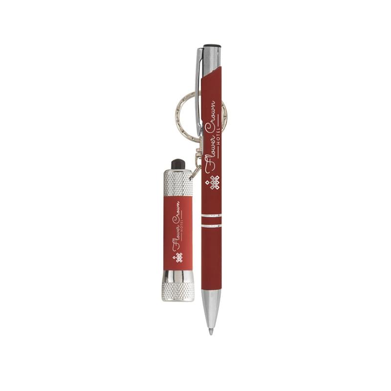 Chico & Chroma Softy - Metal Pen & Flashlight Gift Set
