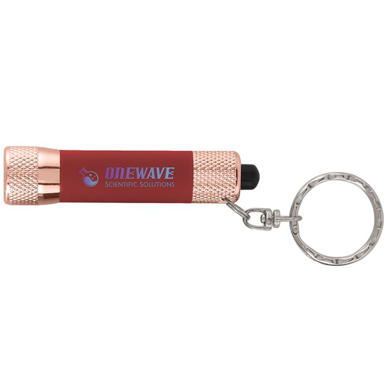 Chroma Softy Rose Gold Classic - LED Flashlight with Keyring - ColorJet