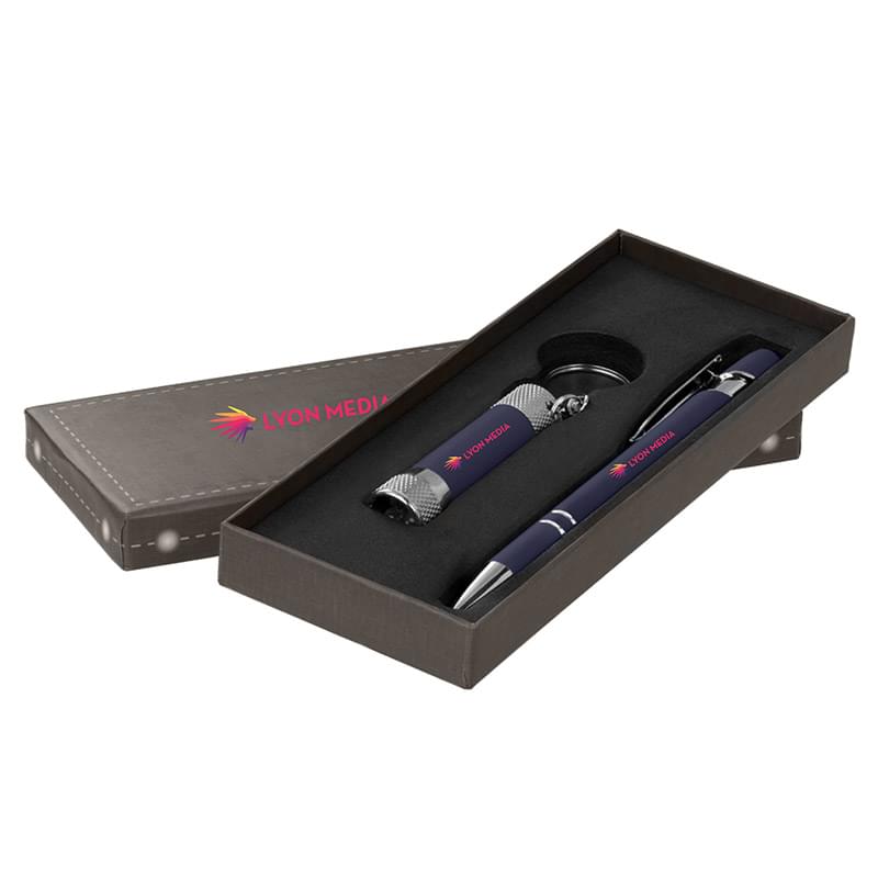 Ellipse & Chroma Softy Gift Set ColorJet on Pen, Flashlight & Box