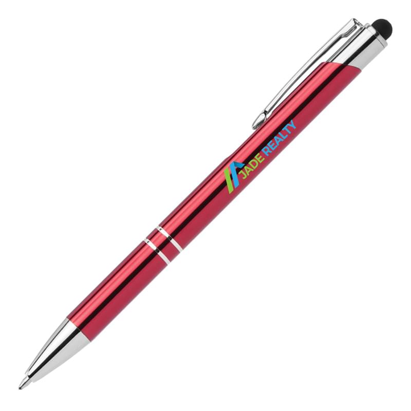 Tres-Chic w/Stylus - ColorJet - Full Color Metal Pen