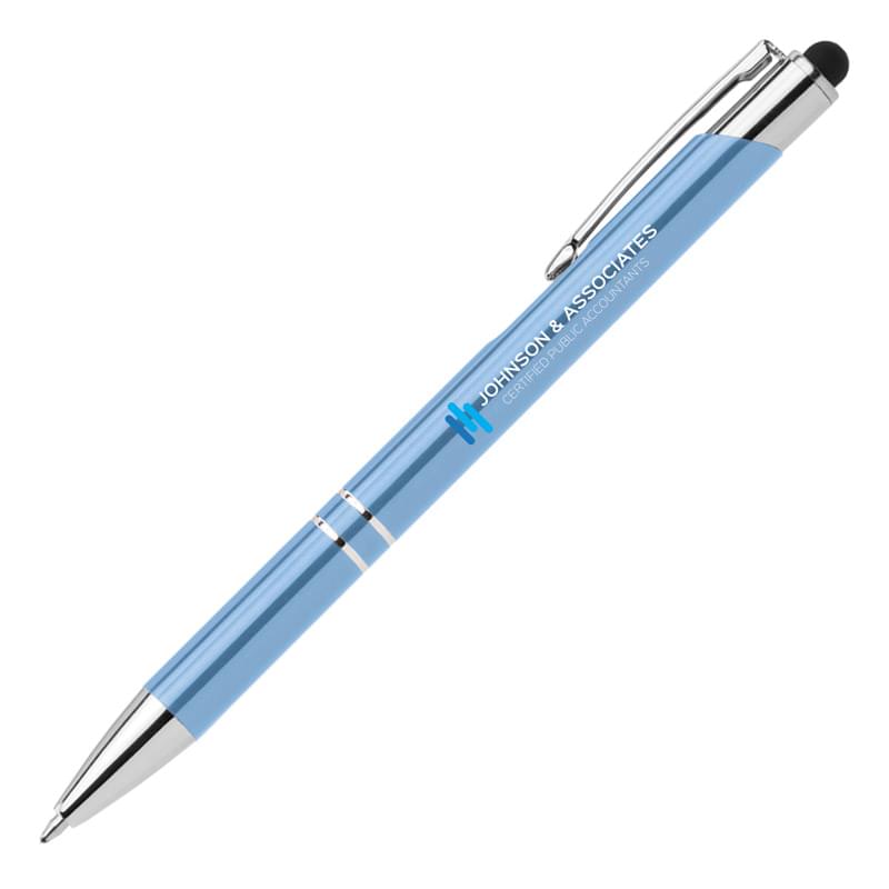 Tres-Chic w/Stylus - ColorJet - Full Color Metal Pen