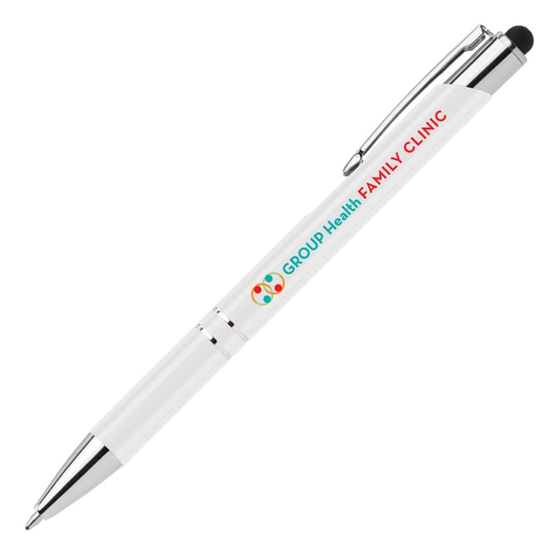 Tres-Chic w/Stylus - ColorJet - Full Color Metal Pen