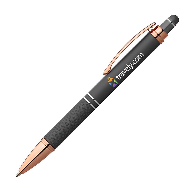Phoenix Softy Rose Gold Metallic Pen w/ Stylus -   2