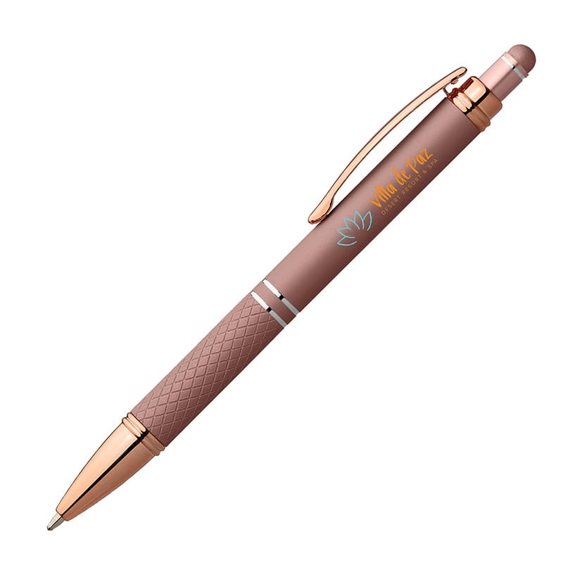 Phoenix Softy Rose Gold Metallic Pen w/ Stylus -   3
