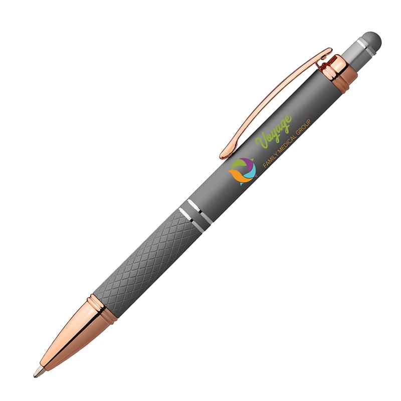 Phoenix Softy Rose Gold Metallic Pen w/ Stylus -   4