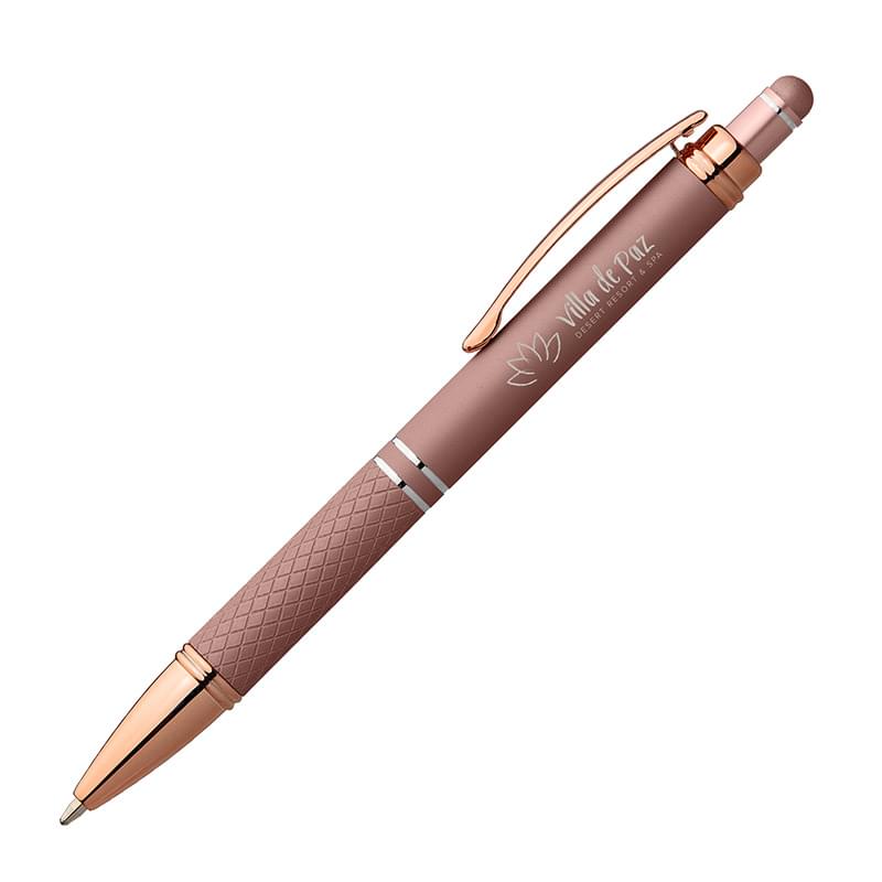 Phoenix Softy Rose Gold Metallic Pen w/ Stylus 1
